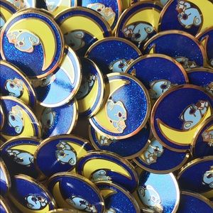 koya on the moon hard enamel pin